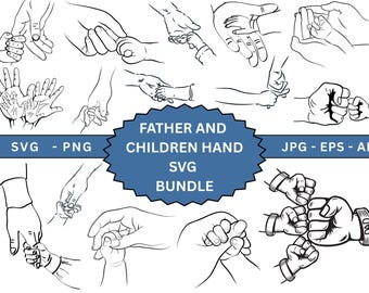 Father's Day Fist Bump SVG,Dad Fist Bump Svg,Baby Toddler Kid Dad Fist Bump SVG,Father's Love Svg,Family SVG Cut Files,Digital download