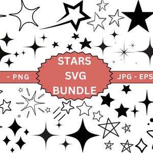 Sparkle Stars SVG,Bright Stars,Star Clipart,Sparkle SVG Bundle,Twinkle Stars,Stars Svg,Cricut Cut File,Silhouette,Instant Download