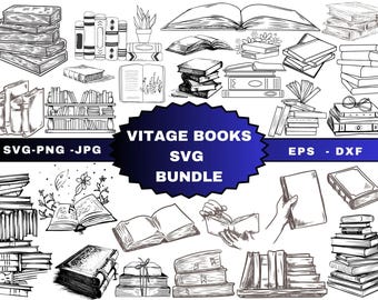 BOOKS Svg cut files for Cricut,Books Silhouette,book lover svg,open book svg,Stack of books Svg,BOOKS SVG,minimalist books svg,line art.