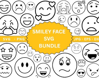 Smiley Face Svg Png Bundle,Emoji Svg Bundle,SVG Cut File for Cricut,Emoji Face Pack,Funny svg Bundle,Checkered Smiley Face,Instant Download