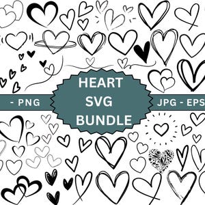 Heart Svg, Open Heart Svg, Sketch Heart Svg, Valentine Svg, Heart File, Heart Svg Bundle, Doodle Heart Svg, Love Svg, Hand Drawn Heart svg