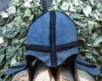 Knight Sauna Hat Felt Helmet Medieval Bath Cap Viking Style Gift for Men