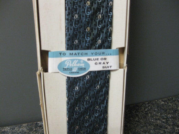 Vintage 1960's Men's Pelham Triple Check Cravat T… - image 6