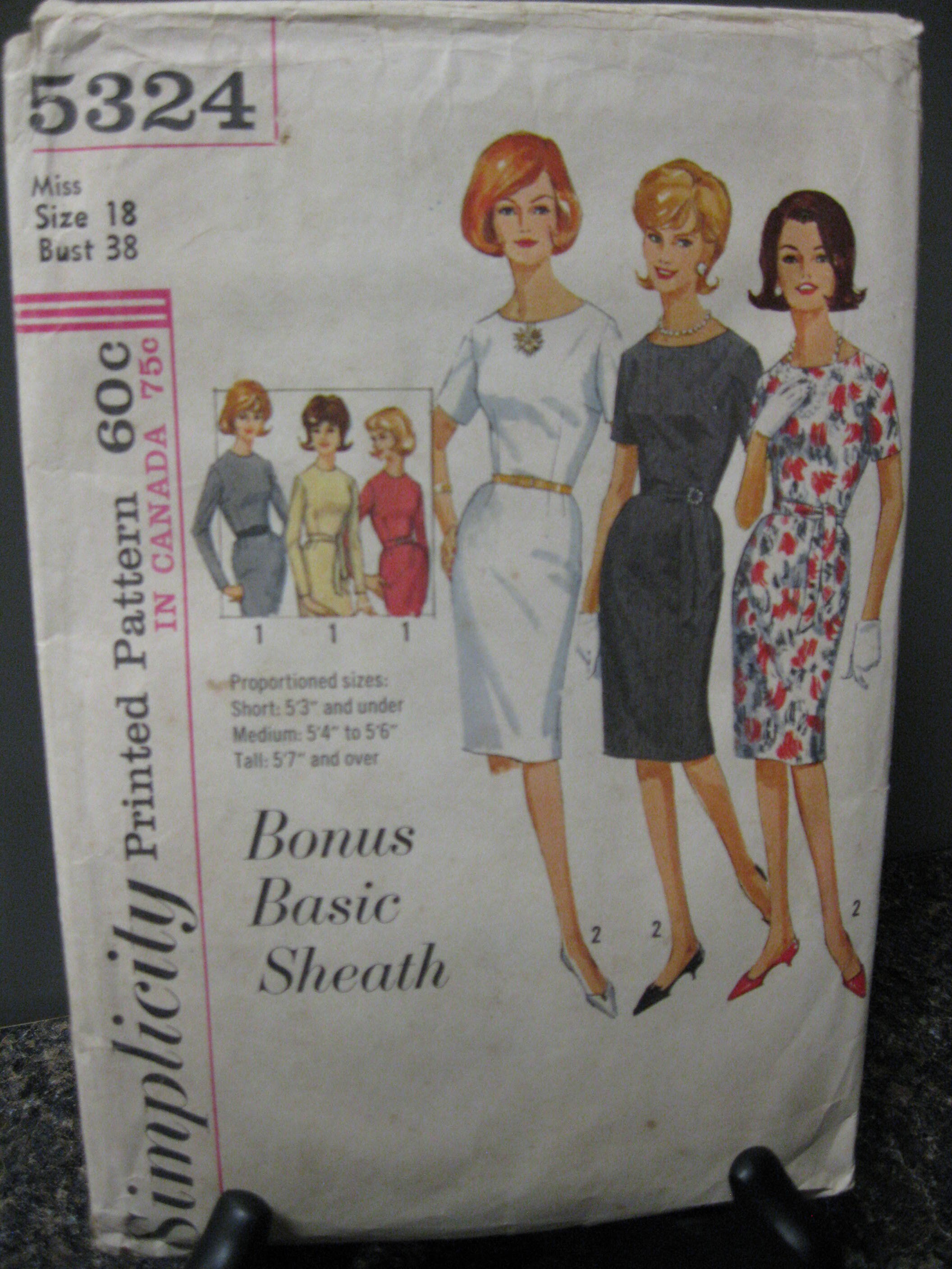 Vintage1963 Simplicity Sewing Pattern 5324 For Misses One Etsy Ireland