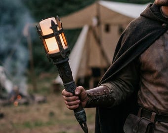 Handheld Rustic Medieval Sconce - Torch for Castle Core & Whimsigoth, Fantasy Lighting, LARP Accessory