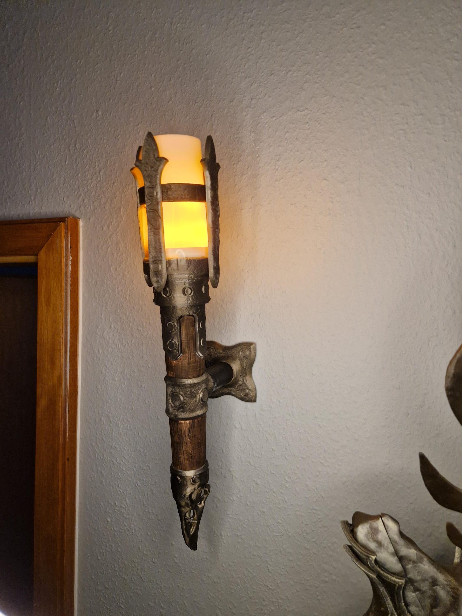 Torch Decor Rustic Medieval Wall Sconce - Torch for Castle Core & Whimsigoth Decor ...