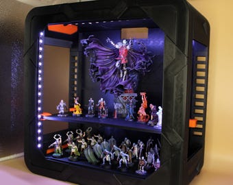 Acrylic Miniature Display Case Tech Skin - for tabletop and large figures