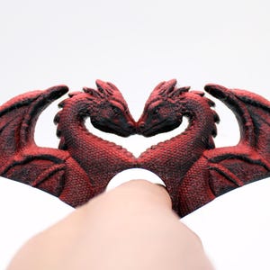 Dragon Lover's Heart-Shaped Thumb Book Holder, Fantasy Reading Gift, Bookworm Decor