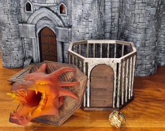 Handmade Dragon’s Wrath Dice Jail – Tame your rebellious dice