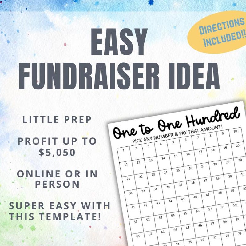 100 Square Raffle Board - Etsy Australia