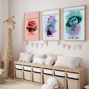 Set of 3 bundle of Emotions It’s Okay Not to be Okay, Anger Joy Sadness Embarrassment Anxiety, Envy, Cartoon Emotions Friends, download