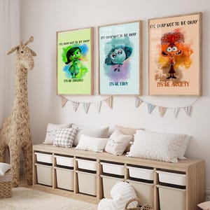 Set of 3 bundle of Emotions It’s Okay Not to be Okay, Anger Joy Sadness Embarrassment Anxiety, Envy, Cartoon Emotions Friends, download