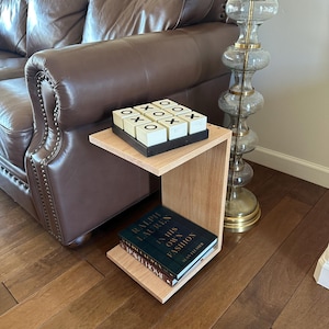 White Oak C-Shape Side table
