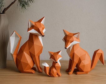 Fox Figurine Decor | Resin Statue | The Perfect Gift for Fox Lovers | Woodland Animal Home Accent | Cozy Shelf Decor | Gift for Her or Him