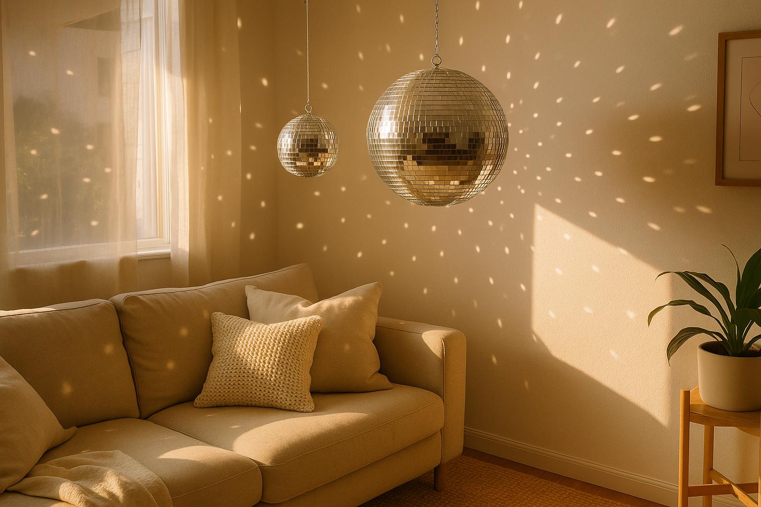Disco Ball Decor | Real Mirror Tile Hanging Sphere | Retro Party Decoration | 70s Home Accent | Available in 4 Sizes | Gift for Her