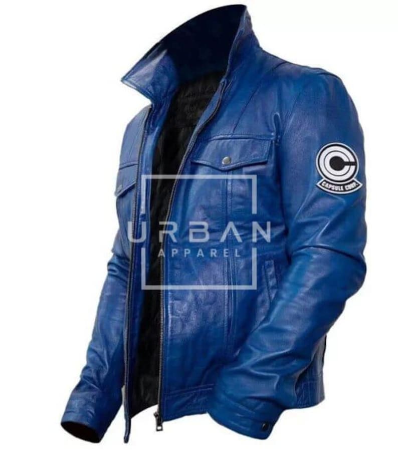 Dragon Ball Z Real Handmade Leather Jacket Cosplay Costume, Halloween Costume Jacket. Gift For Him/her image 1