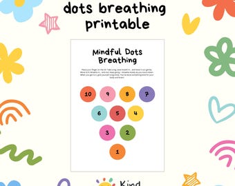 Mindful Breathing for Kids, Mindfulness Worksheet, Kids Calm Down Activity, Self-Regulation Activity for Kids, Kids Mindfulness Printable
