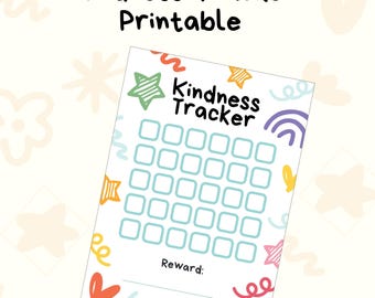 Kindness Tracker Printable | Kids Kindness Chart | Daily SEL Activity for Home & Classroom