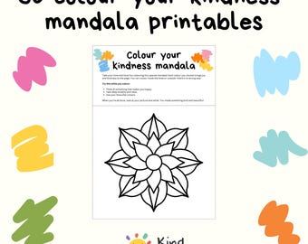 Mindfulness Mandala Colouring Pages for Kids: Calm Activity (PDF Download, 30 Designs A4 Size)