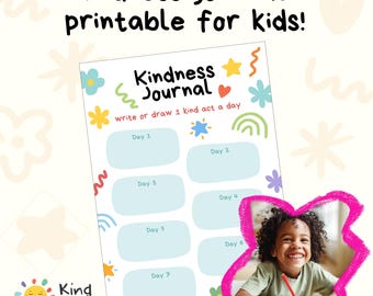 Kindness Journal Printable for Kids – Printable SEL Activity | Draw & Reflect Daily Acts of Kindness | For Home or Classroom