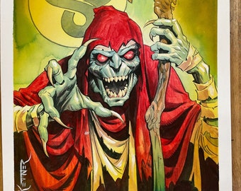 Mumm-ra! Original painted illustration by Lukas Ketner. Free USA shipping.