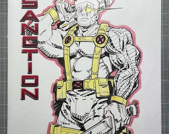 Avengers X-sanction sketch cover: Cable by Ron Chan!