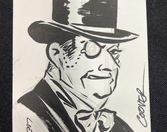 Penguin sketchcard by Colleen Coover and Steve Lieber