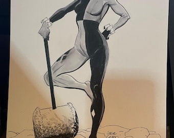 Harley Quinn sketch by Steve Lieber