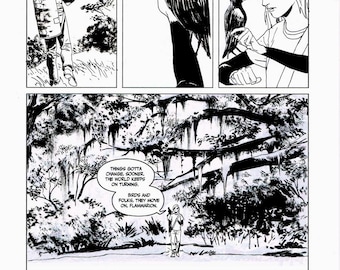 Original art by Steve Lieber for Alabaster: Boxcar Tales ep5 page 6