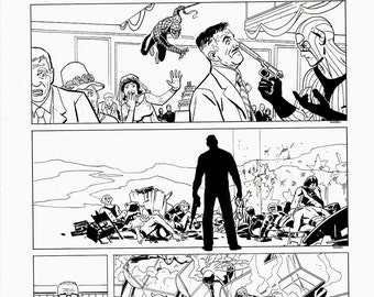 Superior Foes original art #3 p17 by Steve Lieber. Free USA shipping!