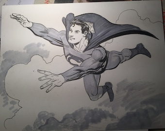 Superman sketch by Steve Lieber