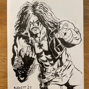 Carte de croquis Lobo, art original par John Burkett
