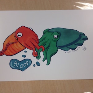 Cuddle Fish print by Erika Moen, signed!