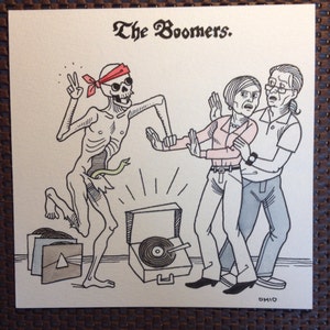 The Boomers, original art from Danse Macabre 2.0 by Dylan Meconis. Free USA shipping