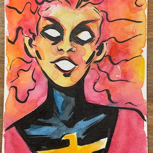 Carte à croquis aquarelle Colleen Coover de Dark Phoenix. Livraison gratuite aux États-Unis !