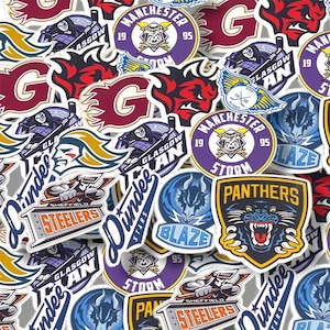 EIHL Ice Hockey Team Logo Stickers | UK Hockey Fan Stickers image 1