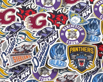 EIHL Ice Hockey Team Logo Stickers | UK Hockey Fan Stickers
