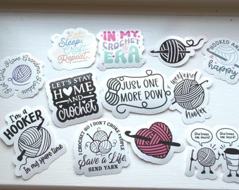 Cute Crochet Sticker | For Laptop, Phone Cases, Planners, Scrapbooks & More | Vinyl Water Resistant Stickers