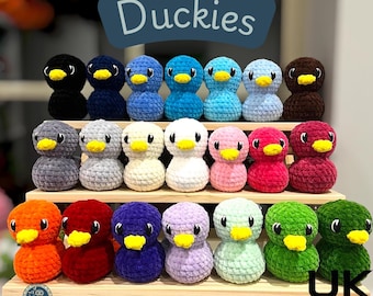 Crochet Duck Plushie, Handmade Duckling Amigurumi, Cute Kawaii Duck, Soft Stuffed Animal, UKCA Tested, Gift for Duck Lovers