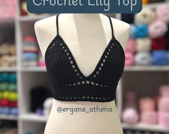 Passioknit Kelsie Lily Pattern Crochet Bralette Top