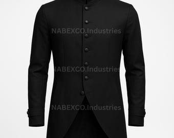 Viktorianische Herren Frackjacke - Steampunk Gothic Hochzeitsmantel, formelle lange Jacke