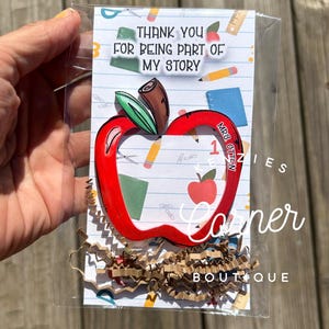 Apple Teacher appreciation gift personalized teacher bookmark gift from Kids for teacher custom bookmark for teacher custom gift