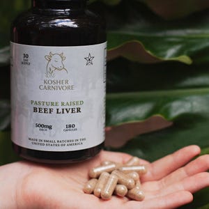 Koosjere, grasgevoerde runderlevercapsules