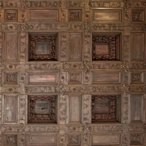 Instant Download Dollhouse Decor - COFFERED CEILING WALLPAPER - Miniature Wood Ceiling Tiles - DIY Miniature Projects - Enhance Your Miniature Space