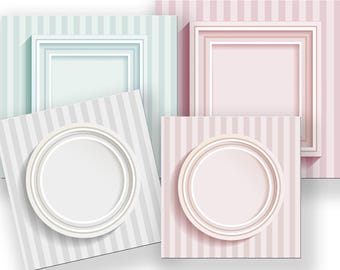 Dollhouse Modern Ceiling Wallpaper, 5 Miniature Striped Ceiling Sheets for 1/12 Scale