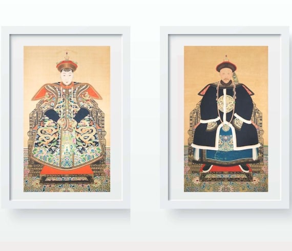 Chinese Imperial Prince and Wife Portraits: Qing Dynasty Art (Digital Download)
