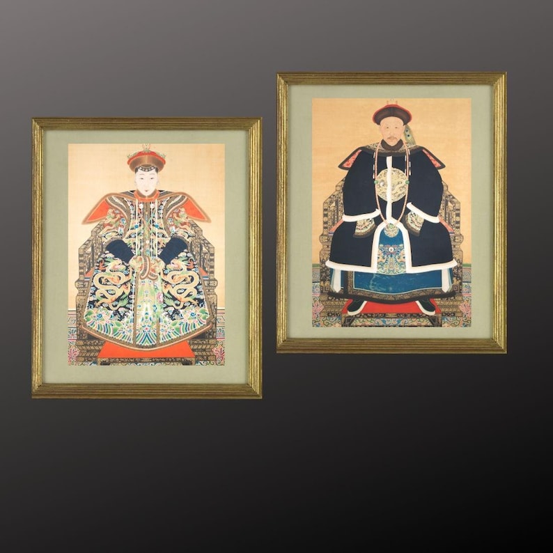 Chinese history to your home decor with these stunning artworks 
Royal Couple Portraits - Emperor and Empress - Historical Art Prints - Chinese History Decor Collection