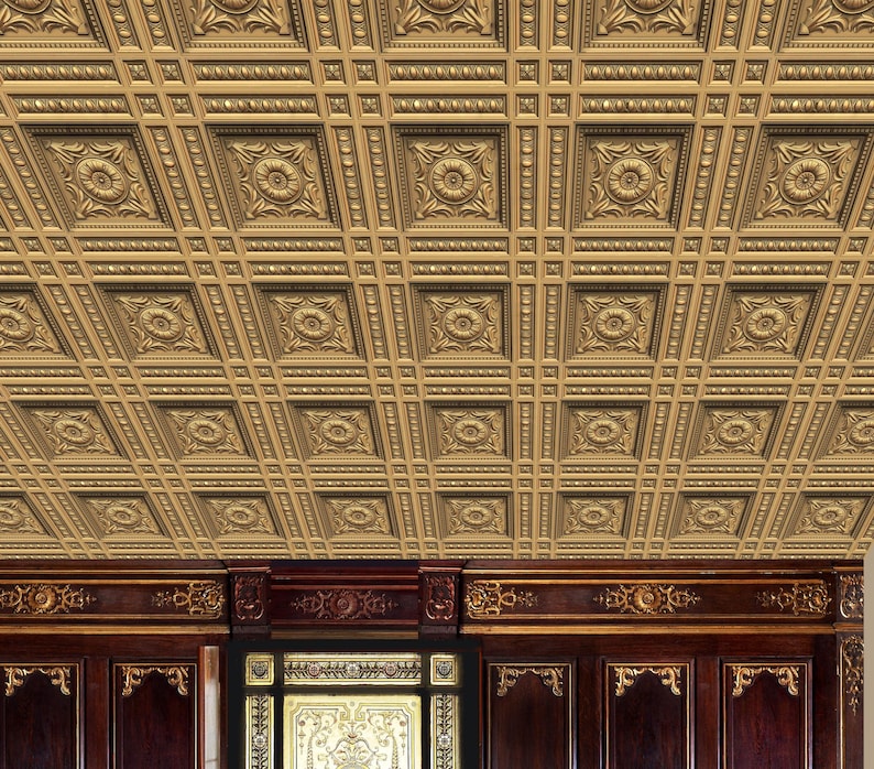 Whether you're a seasoned miniaturist or a novice enthusiast, our COFFERED CEILING WALLPAPER and Wood Ceiling Tiles are perfect for adding a touch of sophistication to your crafting projects.