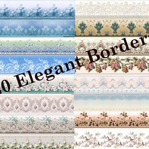 Vintage Ornate Border: Junk Journal Ephemera (Digital Download, 500dpi JPG Files)