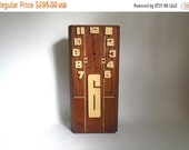 Sale Antique Art Deco Handmade Bakelite Wood Wall Clock Mantle Clock